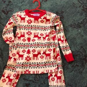 Hanna Anderson holiday reindeer pajamas 2 piece